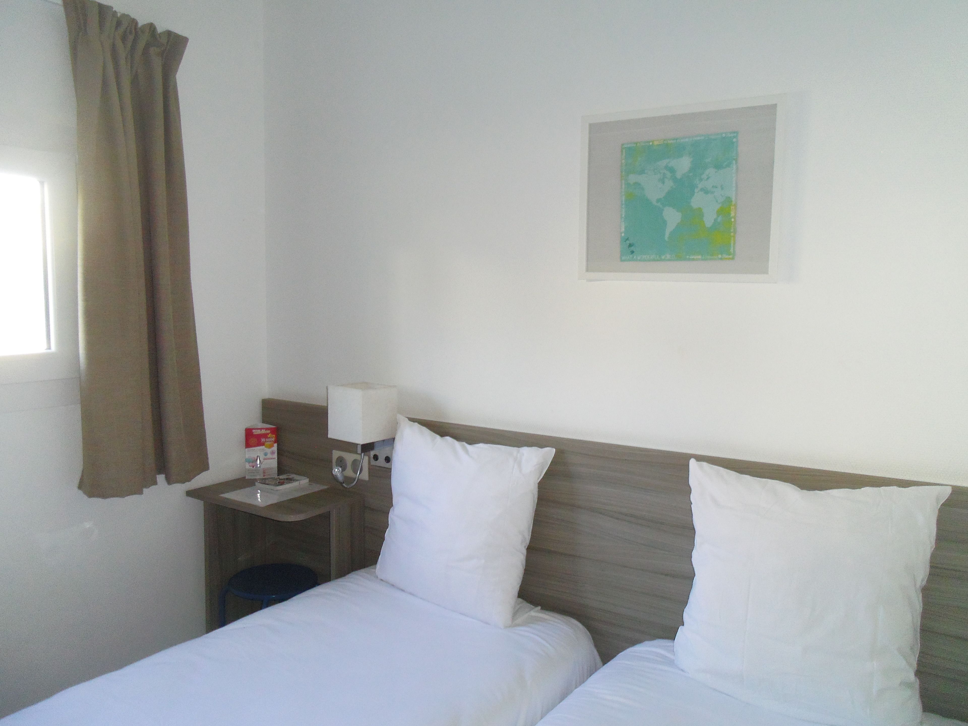 twin room | desk, blackout curtains, soundproofing, iron/ironing board