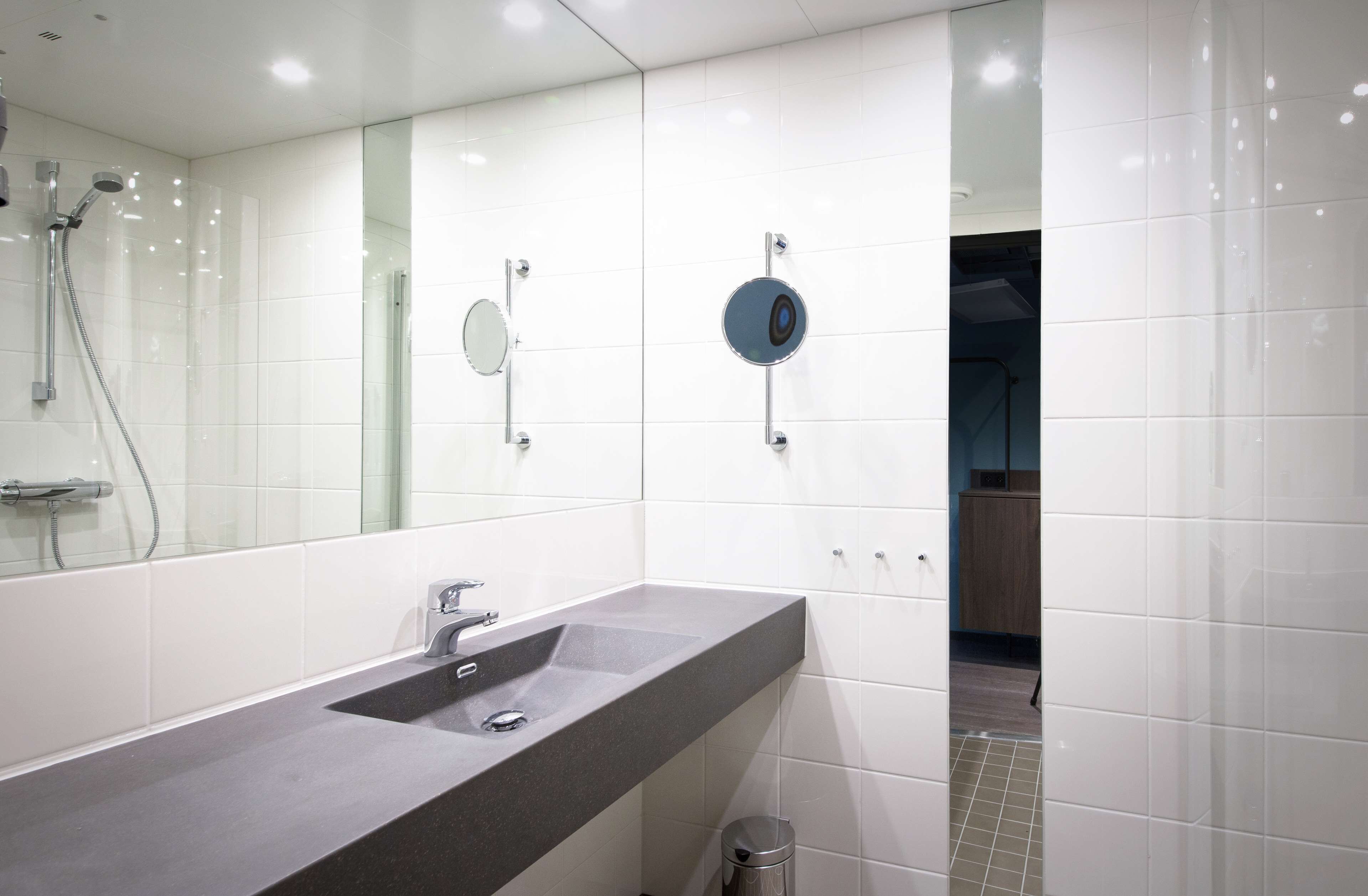 free toiletries, hair dryer, towels