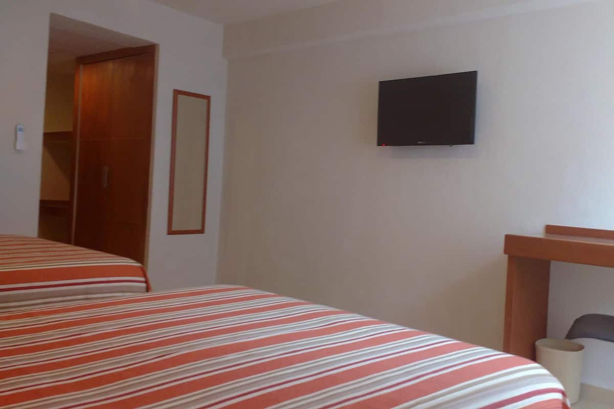 In-room safe, desk, laptop workspace, soundproofing