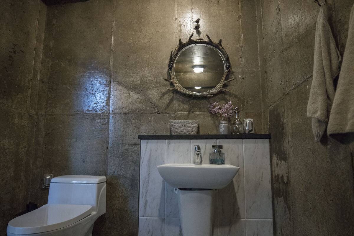 premium loft, non smoking, river view (ss i) | bathroom | shower, free toiletries, towels