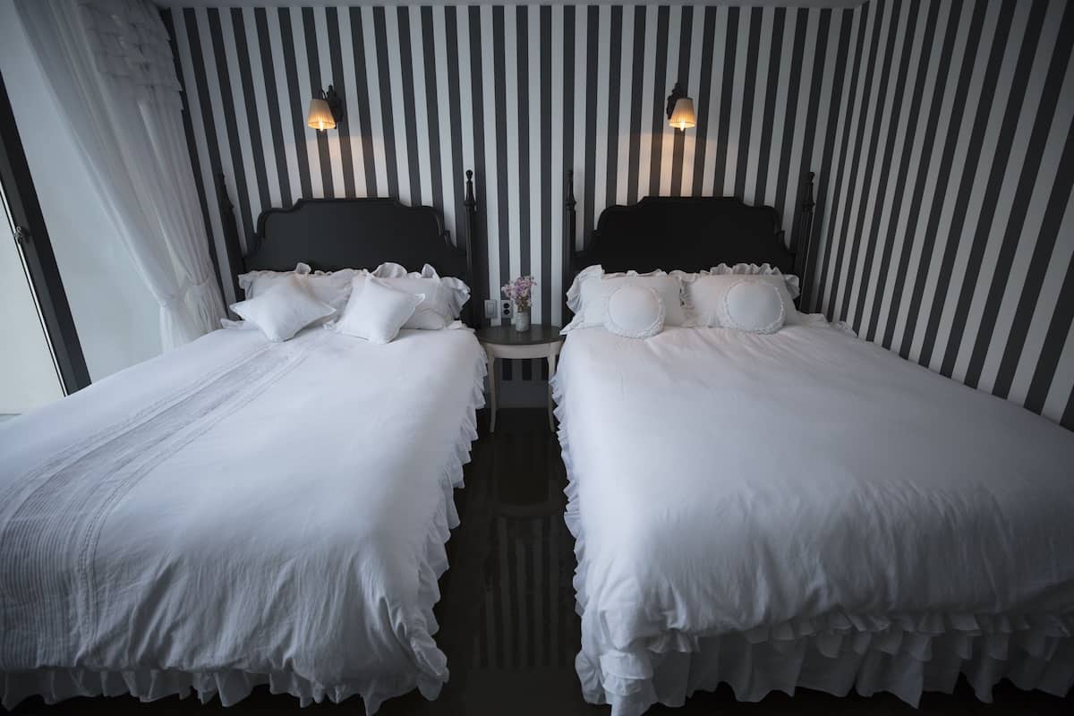Premium bedding, free WiFi, bed sheets