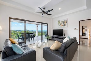 Panoramic Villa, 3 Bedrooms, Non Smoking, Sea View | Living area - Villa Rich Seaview (Koh Samui)