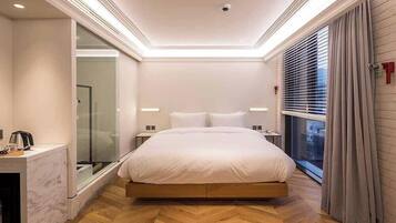 Superior-dobbeltværelse | Premium-sengetøj, dundyner, senge med madrasser af memory foam