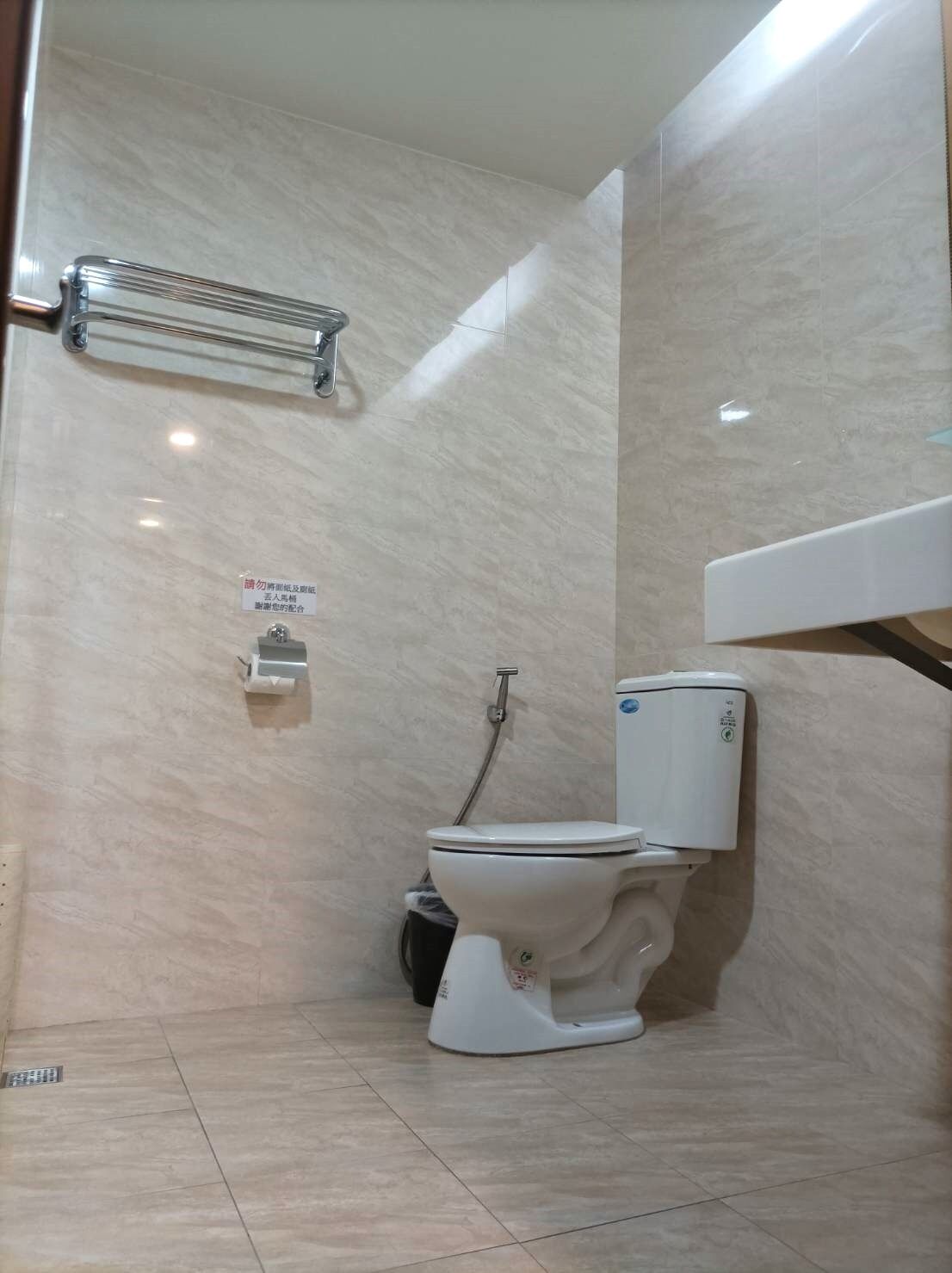 family quadruple room | bathroom | shower, rainfall showerhead, hair dryer, towels