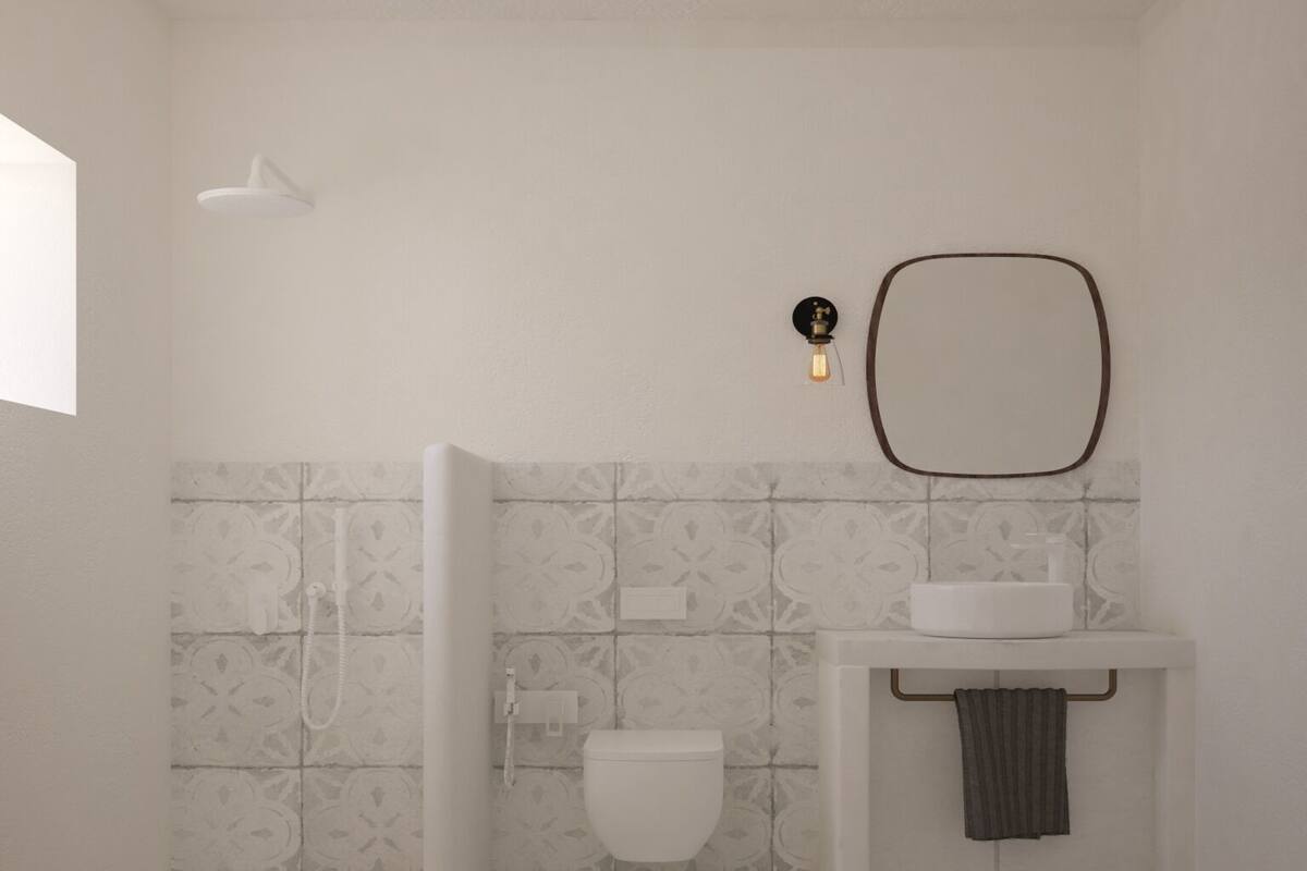 deluxe double room, hot tub, mountain view | bathroom | shower, free toiletries, hair dryer, towels