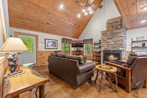 Hytte, 3 soverom | Oppholdsområde | TV