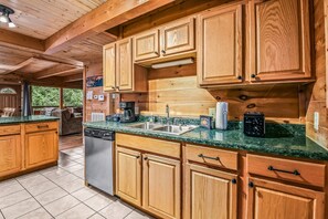 Cabin, 5 Bedrooms | Private kitchen | Coffee/tea maker, fridge, microwave, oven - Bearly Hidden Ridge 5 Bedroom Cabin by RedAwning (Gatlinburg)