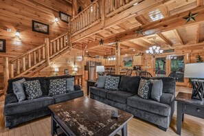 Cabane, 3 chambres | Coin séjour | Lecteur de DVD