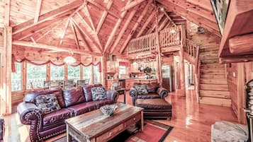 Cabin, 3 Bedrooms | Living area