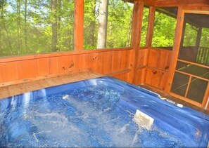 Cabin, 1 Bedroom | Outdoor spa tub