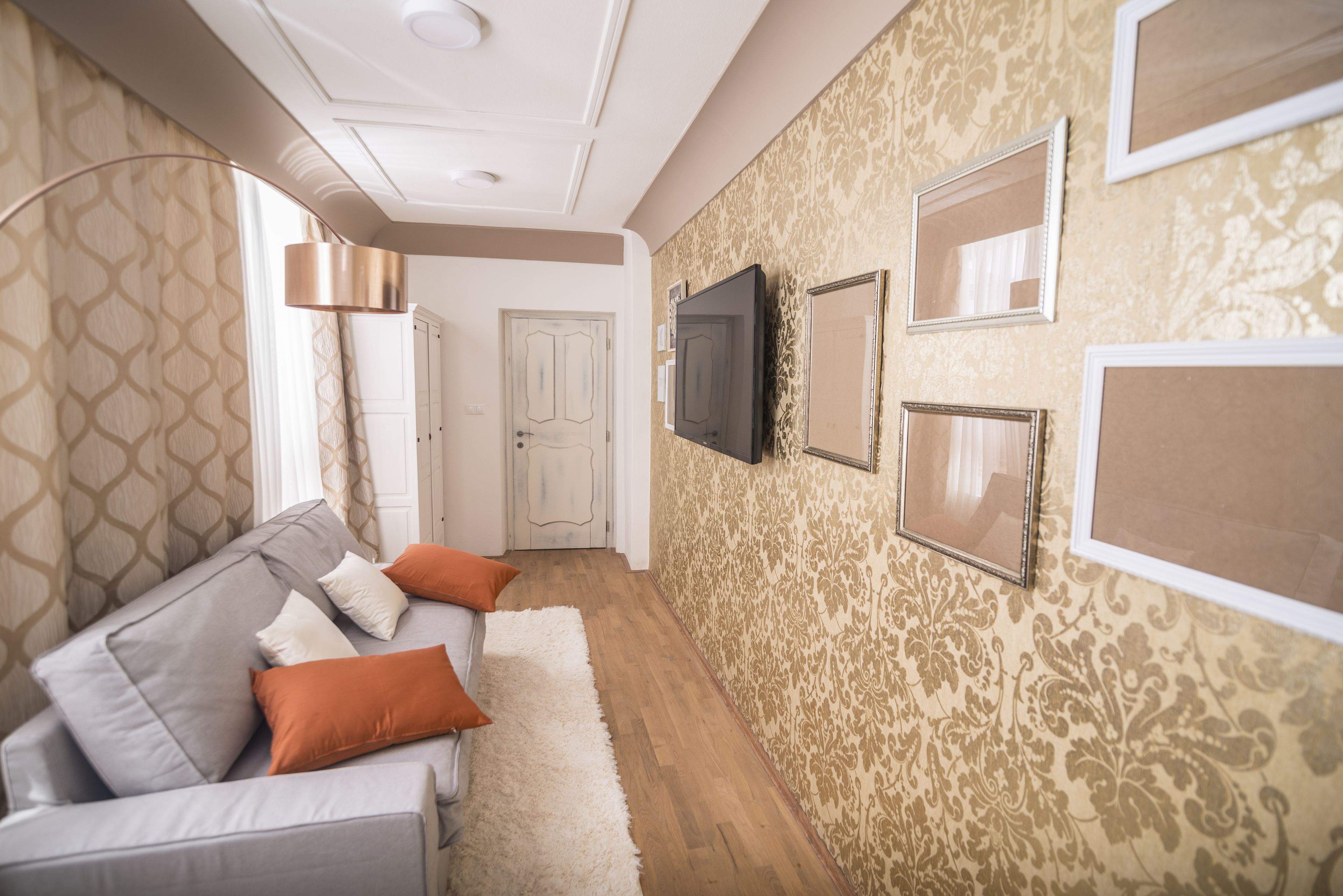 deluxe apartment, 1 bedroom | living room | tv