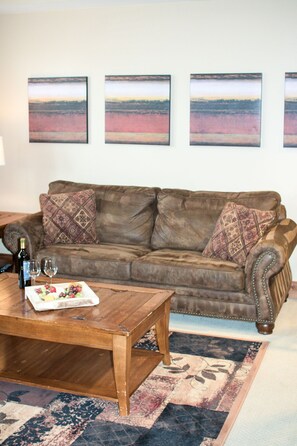 Condo, 1 Bedroom | Living area | Flat-screen TV, fireplace, DVD player - Catamount 407C (Truckee)