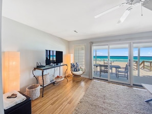 Townhome, 2 Bedrooms | Living room | Smart TV, DVD player - On the Beach - 2 Br townhouse by RedAwning (Panama City Beach)