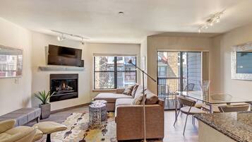 Condo, 2 Bedrooms | Living room | Fireplace, DVD player
