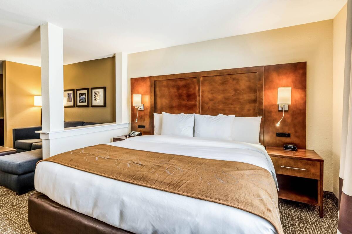 Suite, 1 King Bed with Sofa bed, Non Smoking, Kitchenette | Desk, iron/ironing board, cots/infant beds, free WiFi