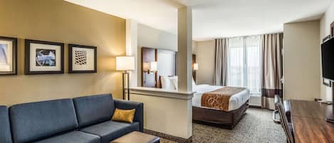 Suite, 1 King Bed with Sofa bed, Non Smoking | Desk, iron/ironing board, cribs/infant beds, free WiFi