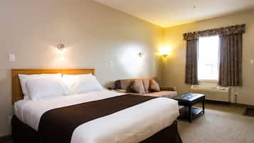 Deluxe-Zimmer, 1 Queen-Bett, Kochnische | Kostenloses WLAN, BettwÀsche