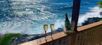 50' from the ocean, full ocean views from bedrooms & lanai