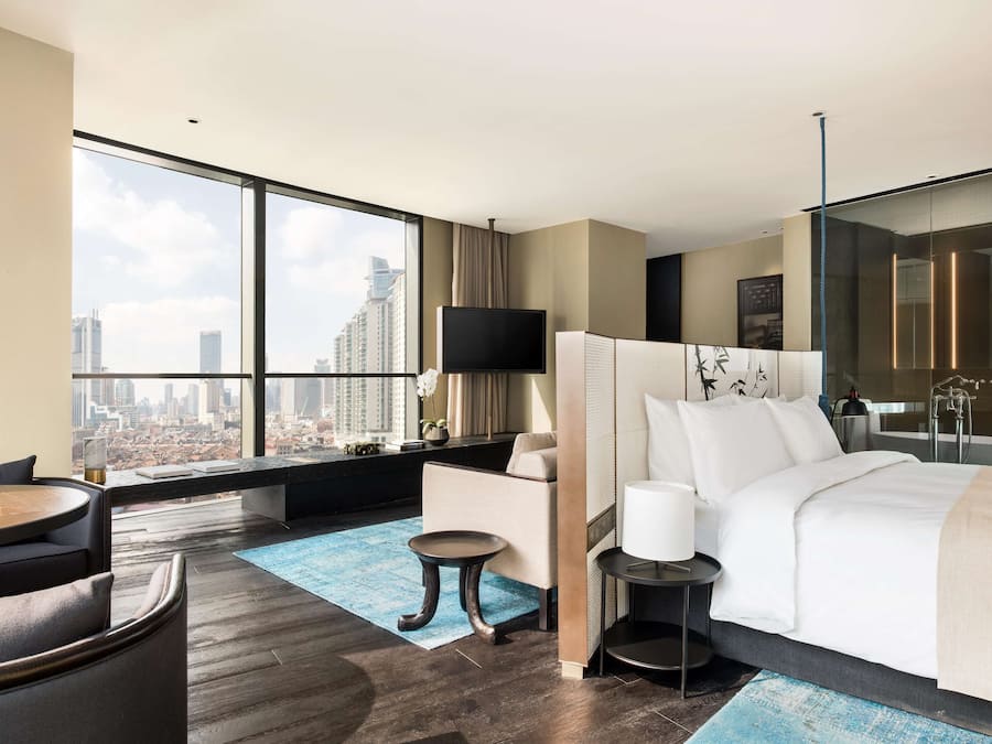 Hypo-allergenic bedding, free minibar items, in-room safe