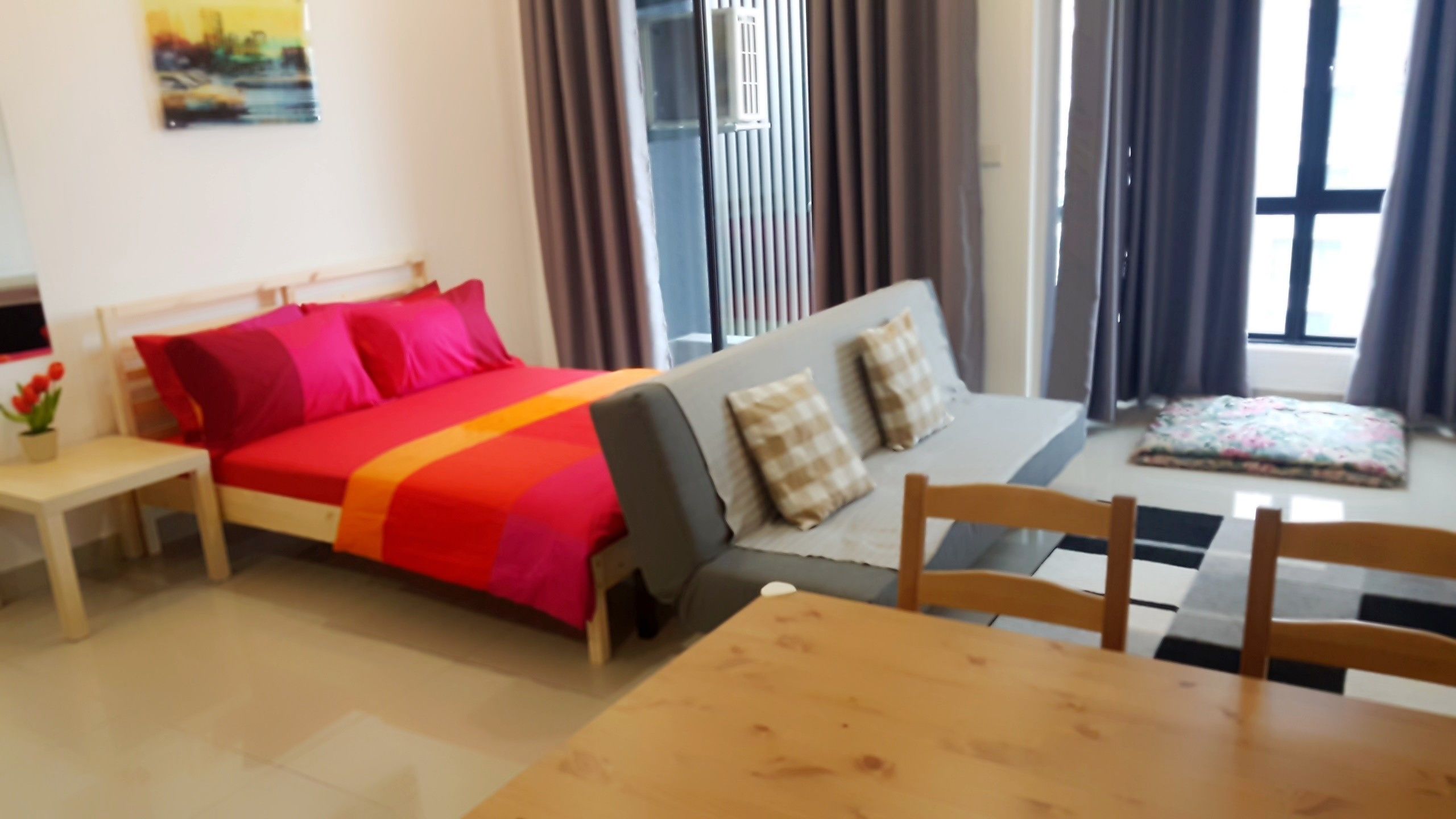 studio, balcony | individually decorated, individually furnished, desk, laptop workspace