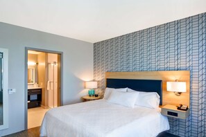 Individually furnished, desk, laptop workspace, blackout drapes