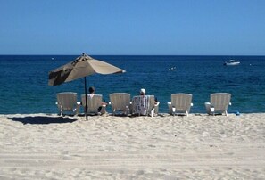 Sun loungers, beach towels