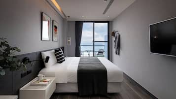 Habitación estándar doble, vistas al mar (B) | Cortinas opacas, wifi gratis, ropa de cama