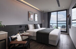 Dobbeltrom – standard, havutsikt (B) | Blendingsgardiner, wi-fi (inkludert) og sengetøy