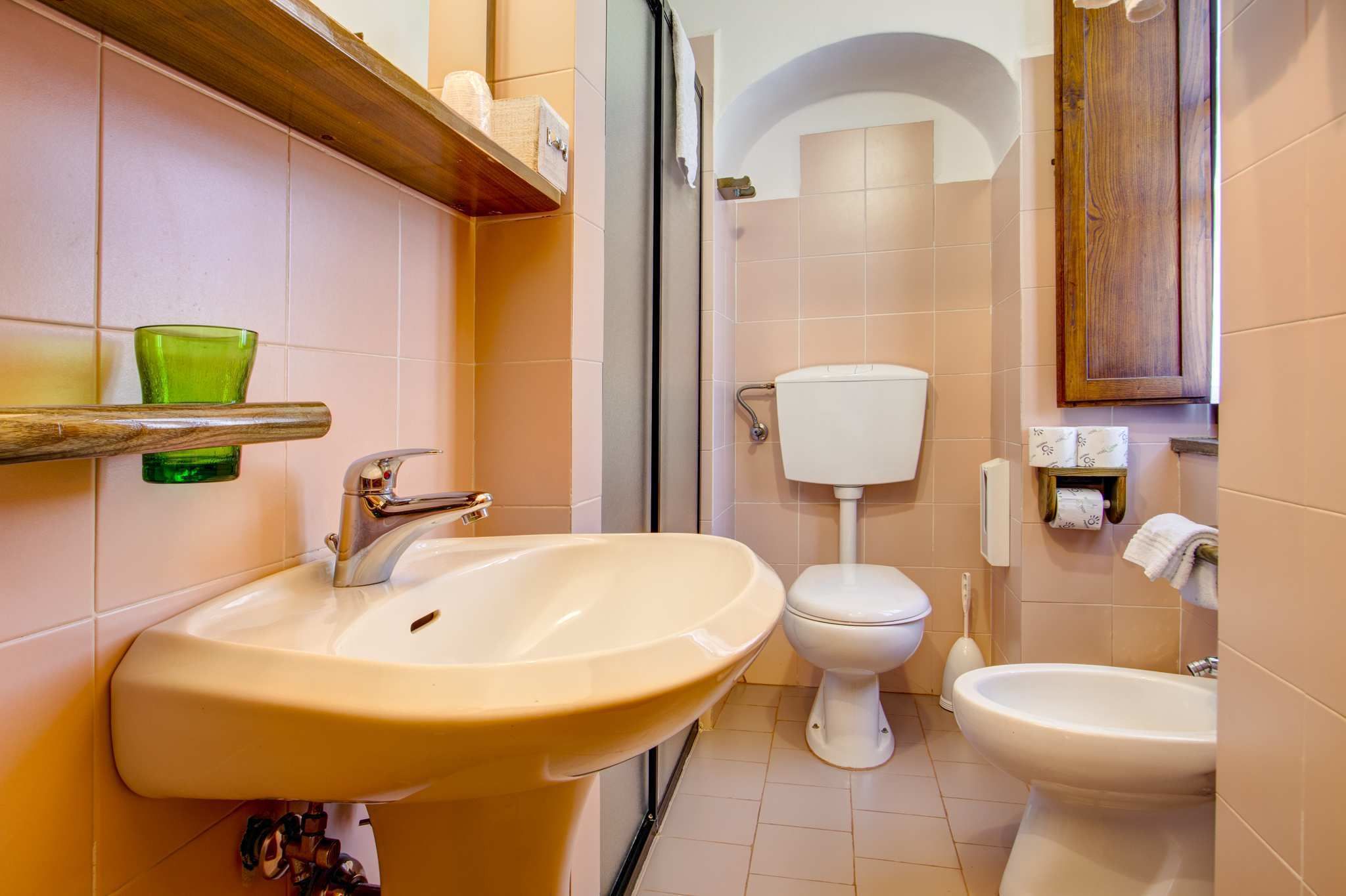 shower, free toiletries, hair dryer, bidet