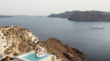 Villa luna di miele, 1 camera da letto, idromassaggio, vista mare | 2 camere, biancheria da letto di alta qualità, una cassaforte in camera