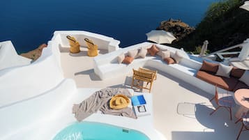Senior-Villa, Whirlpool, Meerblick | Terrasse/Patio