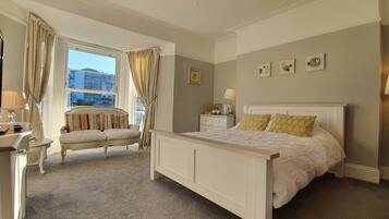 Double Room, Partial Ocean View | Egyptian cotton sheets, memory-foam beds, individually decorated