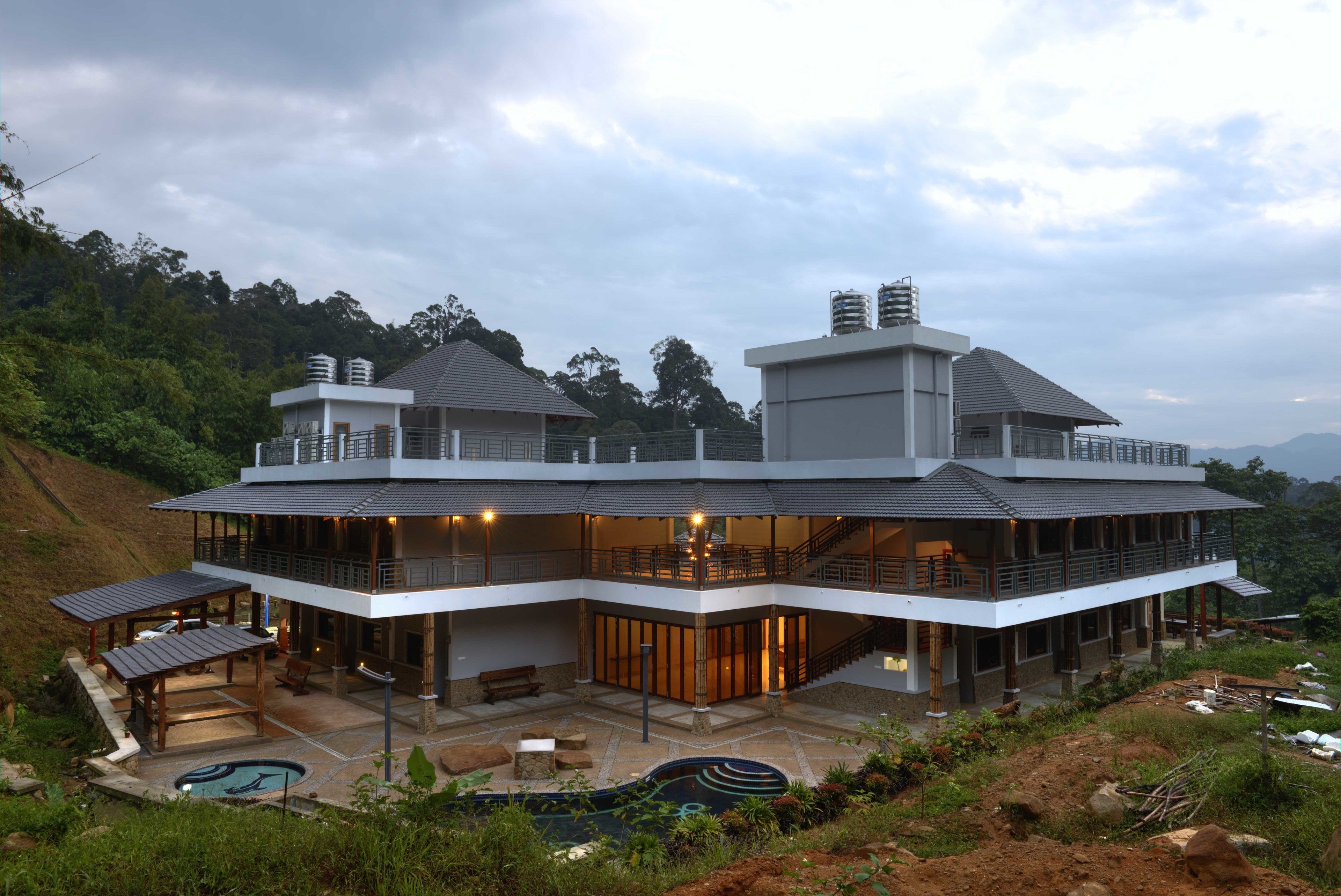 front of property – evening/night