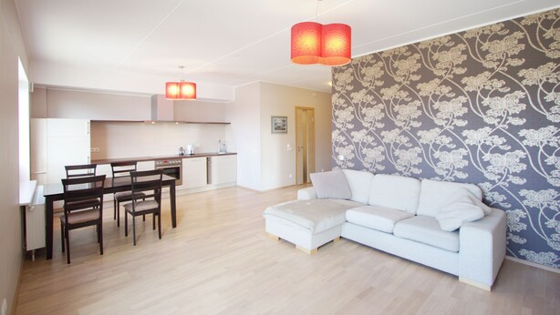 Apartment | Living area | Flat-screen TV - Kutseli Apartments - Kuperjanovi 70 (Tartu)