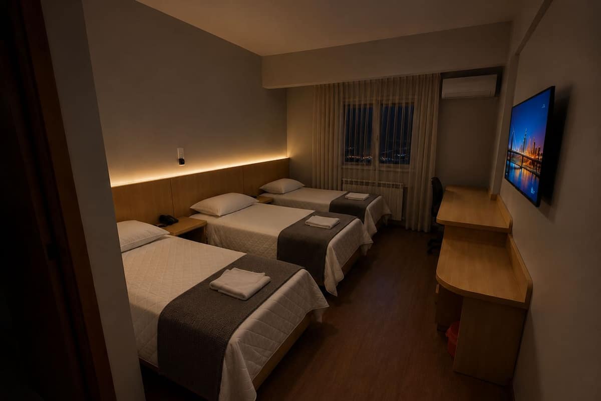 Minibar, cortinas blackout, sistema de insonorización y wifi gratis