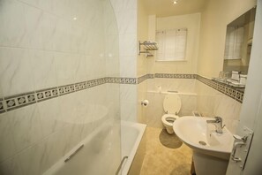 Free toiletries, hair dryer, towels