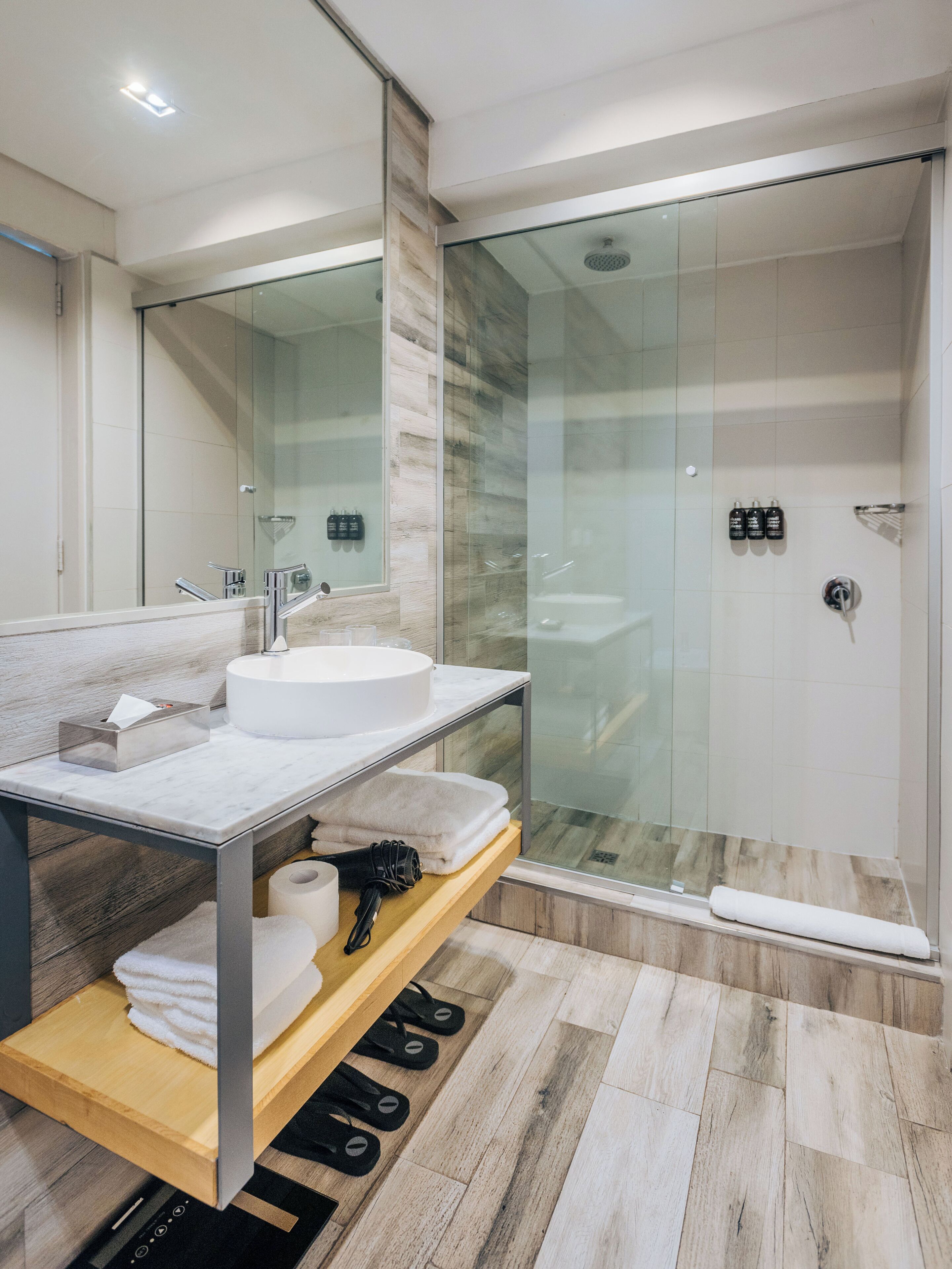 free toiletries, hair dryer, bidet, towels