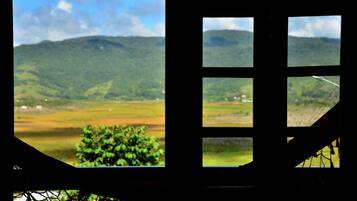 Quarto casal panorâmico, 1 cama Queen, sacada | Sacada