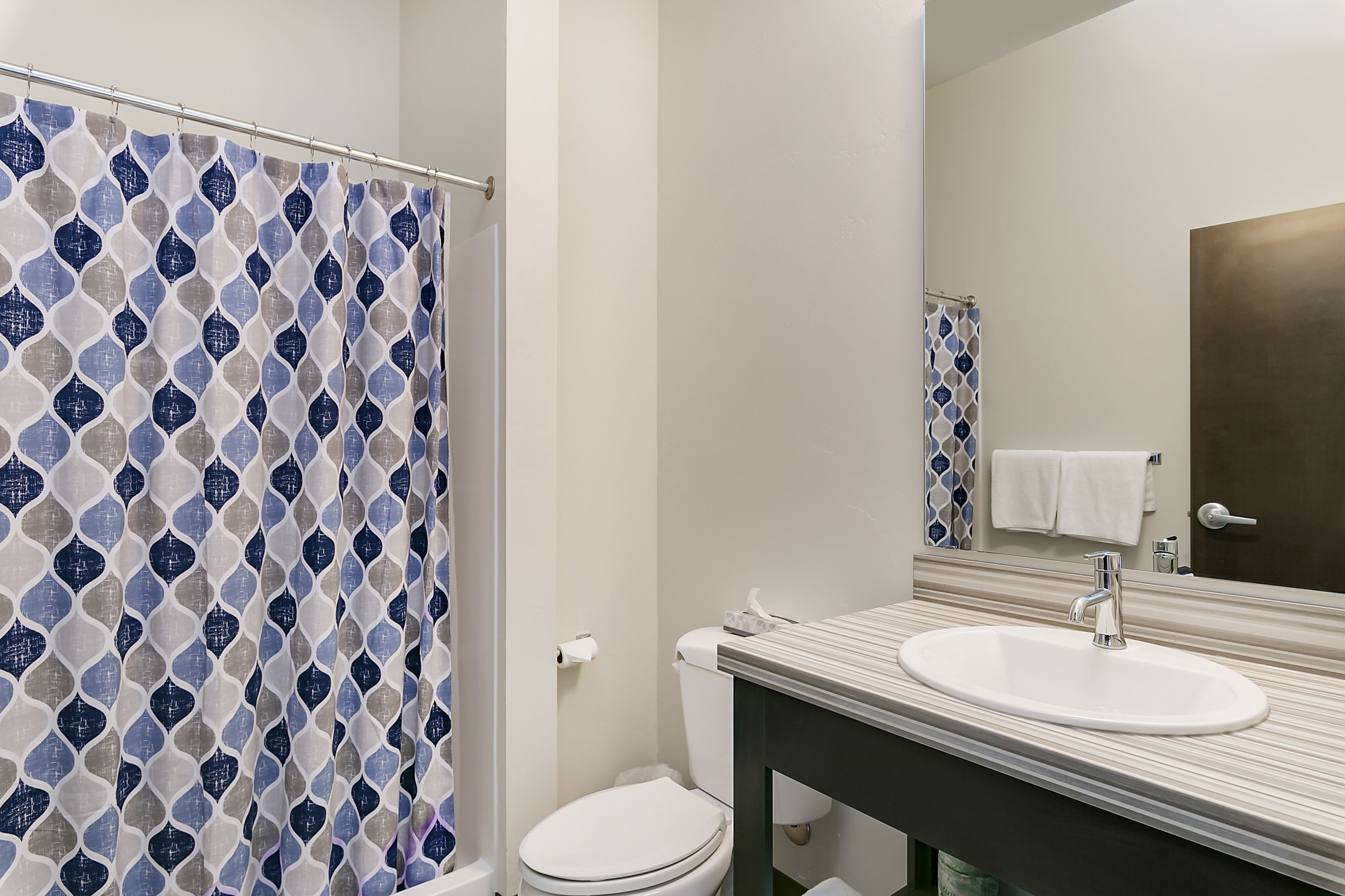 Free toiletries, hair dryer, towels