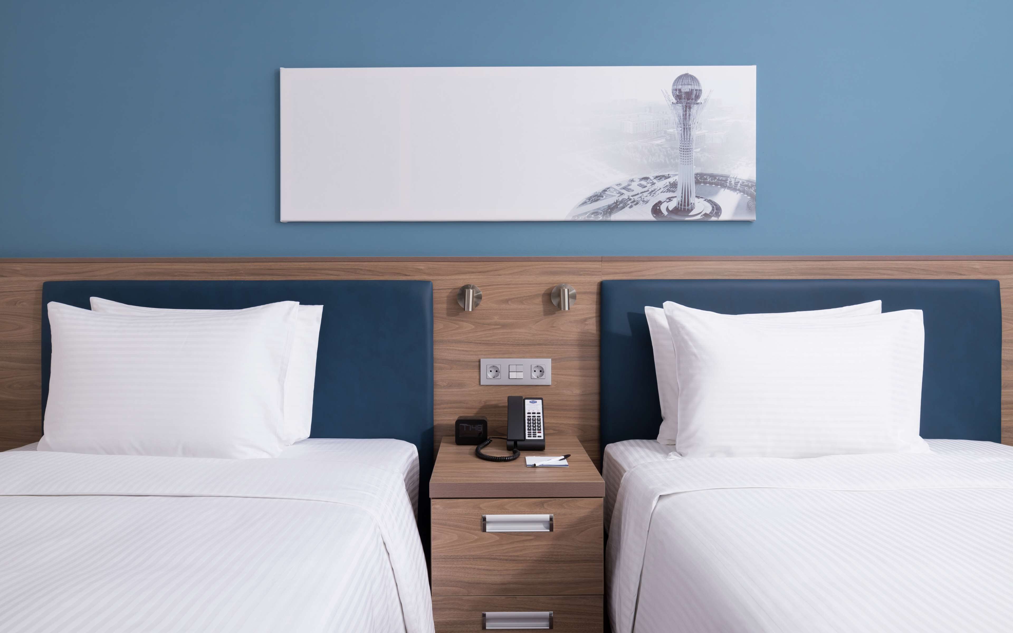 twin room, 2 single beds | in-room safe, desk, soundproofing, iron/ironing board