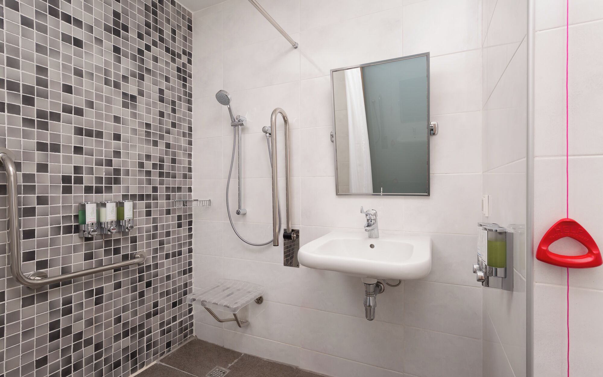 room, 1 queen bed, accessible | bathroom | shower, free toiletries, hair dryer, slippers