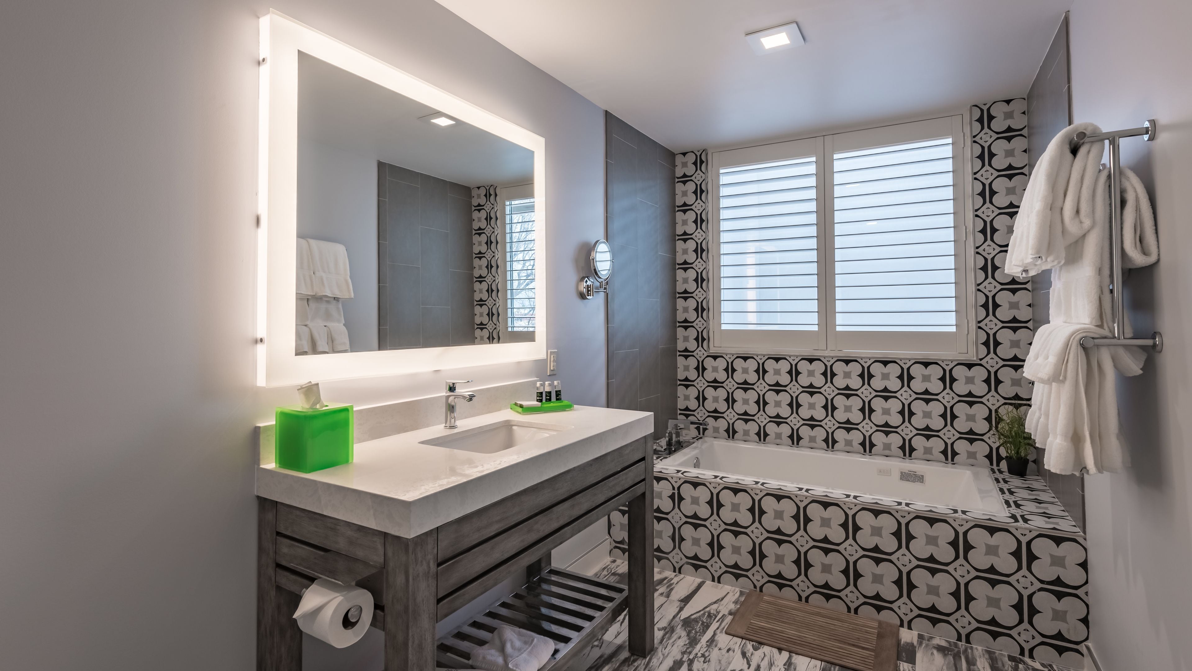 deluxe room, 2 queen beds, balcony | bathroom | eco-friendly toiletries, hair dryer, towels