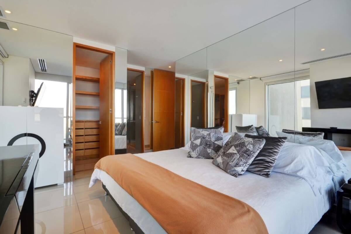 1 habitación y ropa de cama de alta calidad