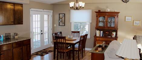 TV, DVD player, table football, books