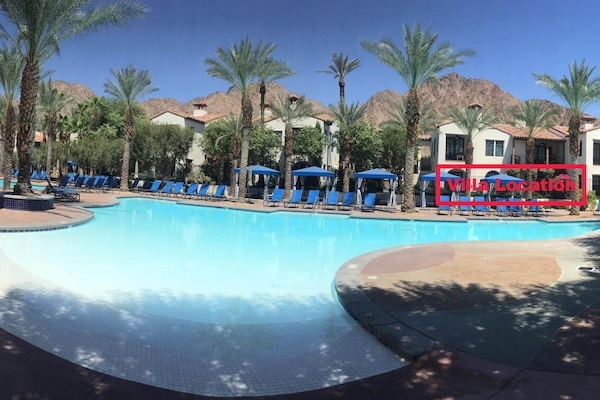 Villa location shown right by the main pool