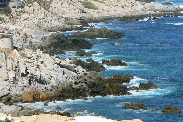On the beach - OCEAN VIEW! HEAR THE WAVES! 5th floor, overlooking pool in PRIVATE resort in CSL (Cabo San Lucas)
