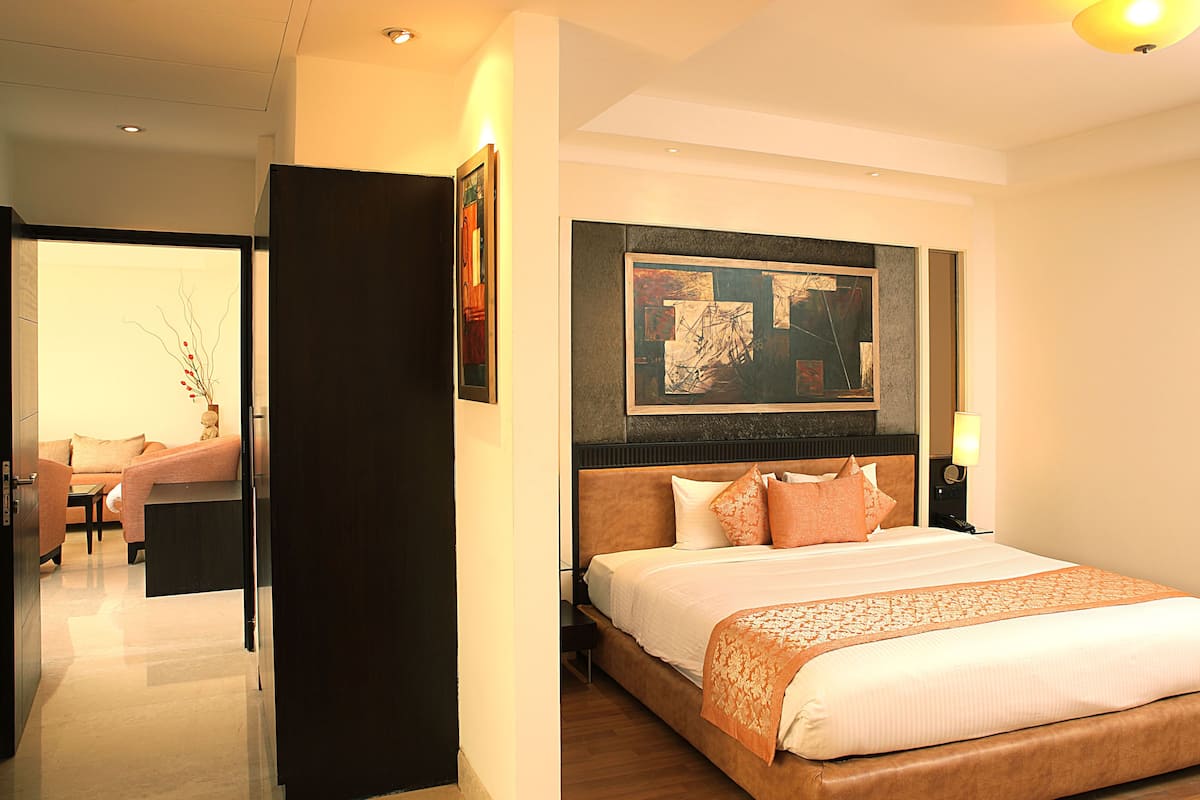1 quarto, roupas de cama premium, frigobar, cofres nos quartos