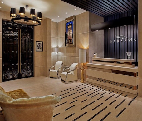 Lobby sitting area. Barsana Boutique Hotel