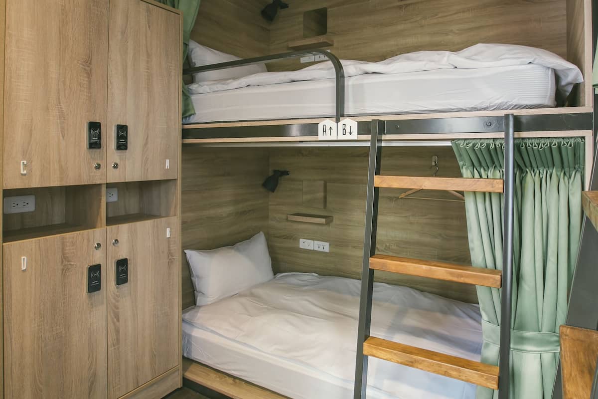 Blackout curtains, soundproofing, free WiFi, bed sheets