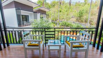 Superior Twin Room, Pool View | Terrace/patio